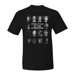 [Doctor Who: T-Shirt: Evolution Of The Cybermen (1966-2013) (Product Image)]