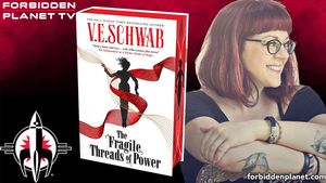 [V.E. Schwab reads a "A FRIENDLY GAME" from the EXCLUSIVE FP edition of THE FRAGILE THREADS OF POWER (Product Image)]