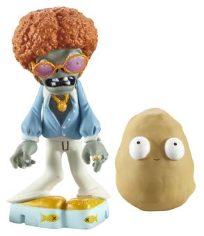 Plants VS Zombies Figures 3in Disco Zombie With Walnut for sale online