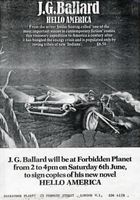 [J. G. Ballard signing Hello America (Product Image)]