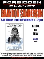 [Brandon Sanderson Signing Alloy of Law (Product Image)]