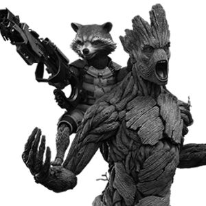 [Marvel: Hot Toys Deluxe Action Figure: Guardians Of The Galaxy: Rocket & Groot (Product Image)]