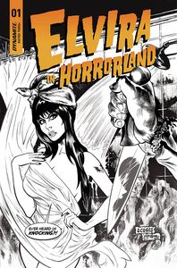 [Elvira In Horrorland #1 (Cover F Acosta Black & White Variant) (Product Image)]