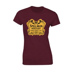 [The Chilling Adventures Of Sabrina: Women's Fit T-Shirt: Spellman Mortuary (Brown) (Product Image)]