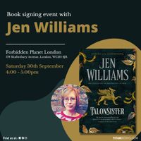 [Jen Williams Signing Talonsister (Product Image)]