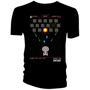 [Star Trek: The Next Generation: T-Shirt: 8-Bit Space Battle (Product Image)]