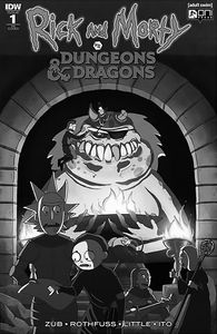 [Rick & Morty Vs Dungeons & Dragons #1 (Forbidden Planet B&W Variant) (Product Image)]