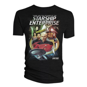 [Star Trek: The Next Generation: T-Shirt: The Crew & Badge			 (Product Image)]