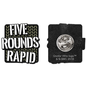 [Doctor Who: Flashback Collection: Enamel Pin Badge: Five Rounds Rapid! (Product Image)]