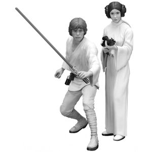 [Star Wars: Kotobukiya ArtFX+ Statue: Luke Skywalker & Princess Leia (Product Image)]