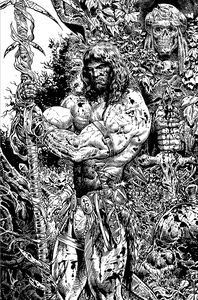 [Conan The Barbarian #5 (2nd Printing) (Sharp Black & White Ink Virgin Variant) (Product Image)]