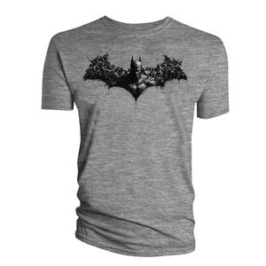 [Batman: Arkham Origins: T-Shirts: Bat Symbol Collage (Product Image)]