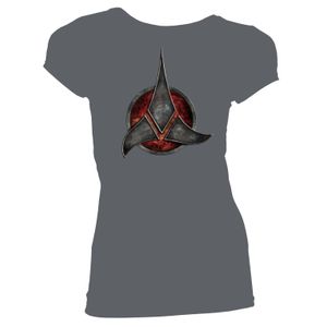 [Star Trek: Women's Fit T-Shirt: Klingon Symbol (Charcoal) (Product Image)]