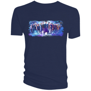[Doctor Who: T-Shirt: First To Fourteenth Doctor Line-Up (Forbidden Planet MCM Exclusive) (Product Image)]