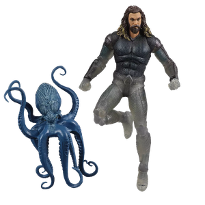 [DC Multiverse: Aquaman & The Lost Kingdom: Gold Label Series Action Figure: Aquaman & Topo (Stealth Suit) (Product Image)]