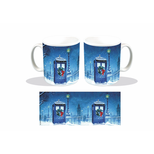 [Doctor Who: Mug: TARDIS In London Snow (Product Image)]