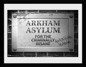 [Batman: Print: Arkham Asylum Sign (Product Image)]