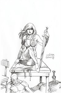 [Red Sonja: Empire Of The Damned #1 (Cover O Linsner Line Art Variant) (Product Image)]