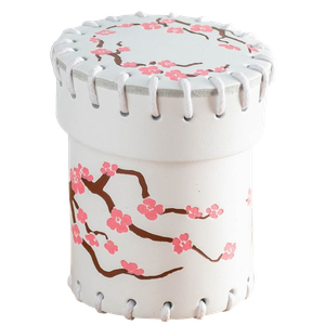 [Q-Workshop: Japanese Leather Dice Cup: Cherry Blossom (Product Image)]