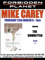 [Mike Carey Signing The Unwritten (Product Image)]