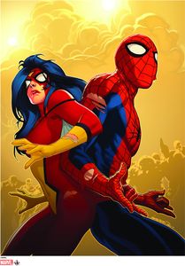[Spider-Man & Spider-Woman: Giclee Print: By Immonen (Product Image)]