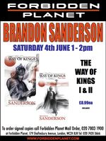 [Brandon Sanderson Signing The Way of Kings 1 & 2 (Product Image)]