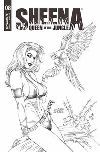 [Sheena: Queen Of The Jungle #8 (Cover F Linsner Black & White Variant) (Product Image)]