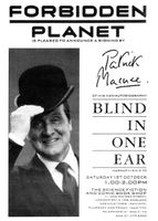 [Patrick MacNee signing Blind in One Ear (Product Image)]