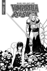 [Vampirella/Red Sonja #10 (Moss Black & White Variant) (Product Image)]