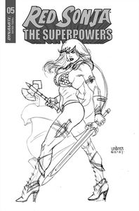 [Red Sonja: The Superpowers #5 (Linsner Black & White Variant) (Product Image)]
