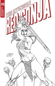 [Invincible Red Sonja #5 (Cover I Linsner Black & White Variant) (Product Image)]