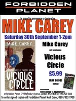 [Mike Carey signing Vicious Circle (Product Image)]