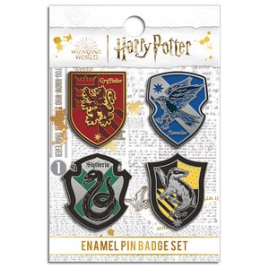 [Harry Potter: Enamel Pin Badge Set: House Crests (Product Image)]