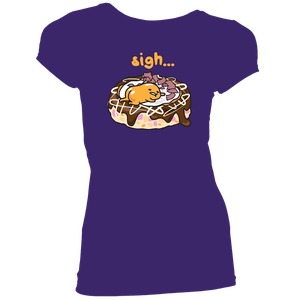[Gudetama: Women's Fit T-Shirt: Sigh Purple (Product Image)]