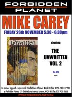 [Mike Carey Signing The Unwritten Vol 2 (Product Image)]