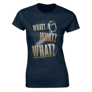 [Doctor Who: MCM Convention Exclusive: Women's Fit T-Shirt: Tenth Doctor What? What? What? (Product Image)]