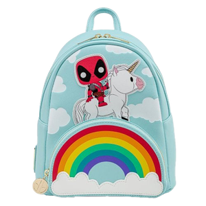 [Deadpool: 30th Anniversary: Loungefly Mini Backpack: Unicorn Rainbow (Product Image)]