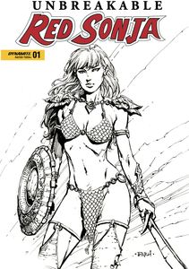 [Unbreakable Red Sonja #1 (Cover D Finch Black & White) (Product Image)]