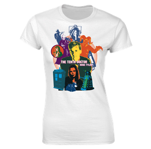 [Doctor Who: Saga Collection: Women's Fit T-Shirt: Tenth Doctor & Rose (Product Image)]