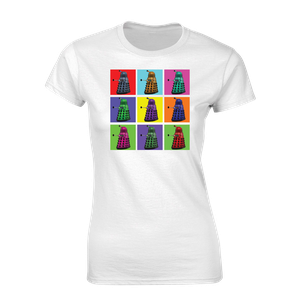 [Doctor Who: Women's Fit T-Shirt: Pop Art Daleks (Product Image)]