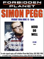 [Simon Pegg Signing Nerd Do Well (Product Image)]