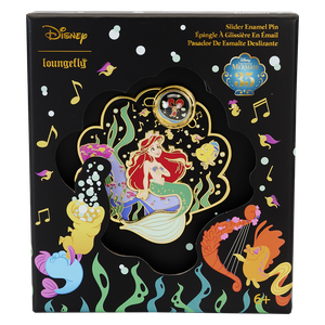 [The Little Mermaid: 35th Anniversary: Loungefly Slider Enamel Pin: Life Is The Bubbles (Product Image)]
