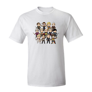 [Doctor Who: T-Shirt: Kawaii 13 Doctors & 13 Screwdrivers By Kelly Yates (Product Image)]