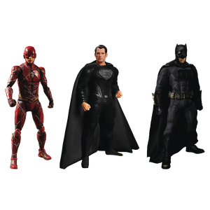 [Justice League Movie: One:12 Collective Action Figures: Batman, Superman & The Flash (Deluxe Steel Boxed Set) (Product Image)]