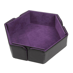 [Gamegenic: Magnetic Foldable Dice Tray: Hexagonal: Black/Purple (Product Image)]