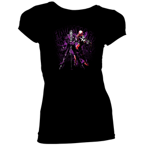[Batman: Women's Fit T-Shirt: Purple Harley & Joker (Product Image)]