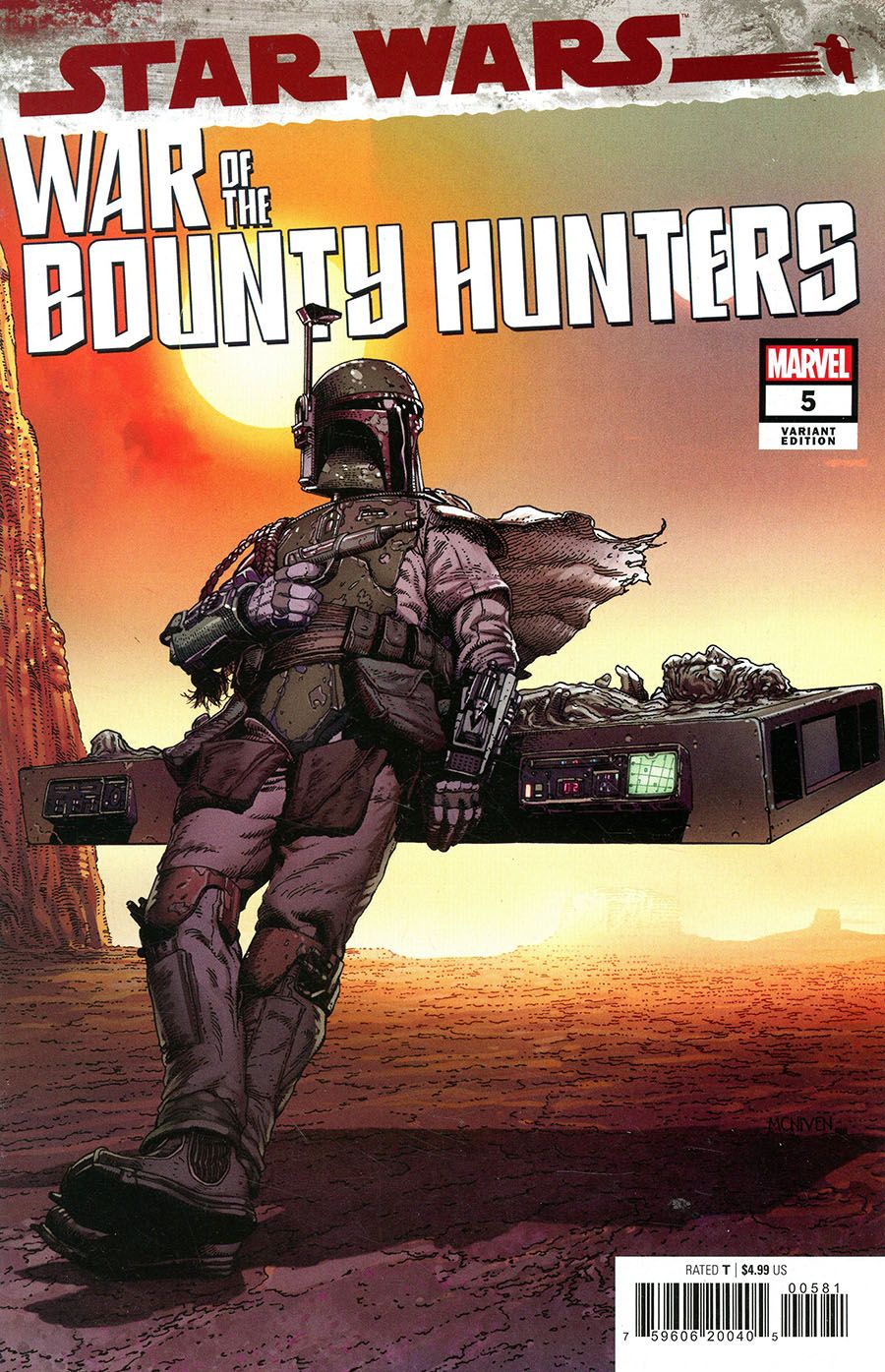 WK41 MCNIVEN CARBONITE VARIANT WAR OF THE BOUNTY HUNTERS #5E STAR WARS 
