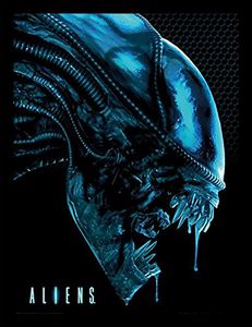 [Aliens: Framed Print: Alien Head Blue (Product Image)]