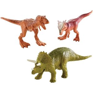 [Jurassic World: Fallen Kingdom: Dinomites Figure 3-Pack: Triceratops, Sygimoloch & Metallic T-Rex (Product Image)]