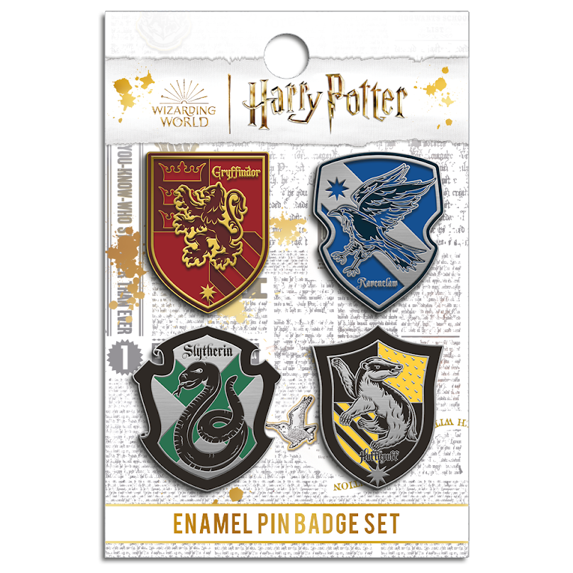 Harry Potter Hogwarts House Crest Enamel Pins Ravenclaw Hufflepuff Slytherin